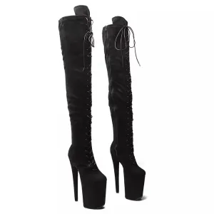 Sexy Women Party Over The Knee Boots Ultra 23cm High Heels Platform Boots