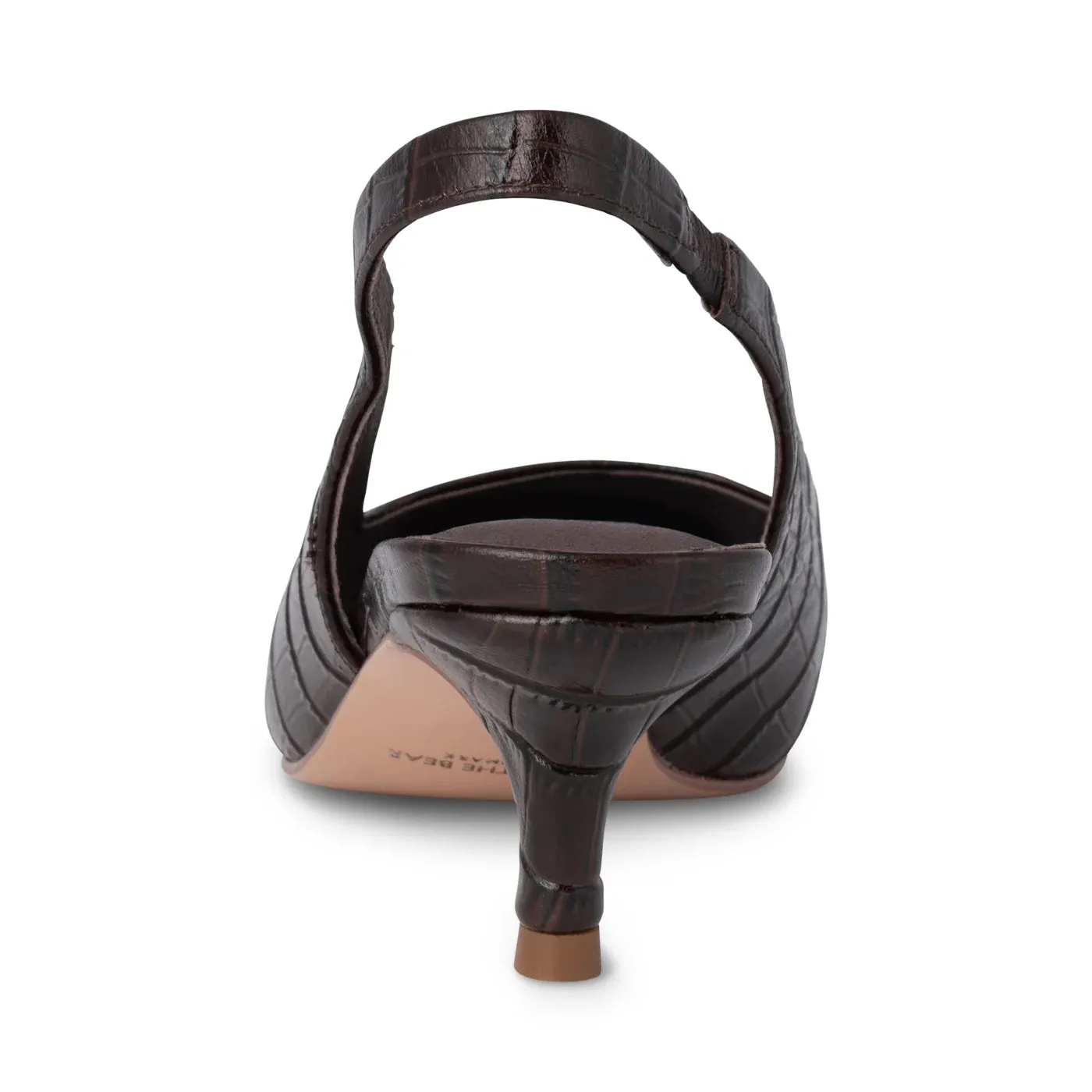 Shoe The Bear - Maxine Slingback Heel in Croco Chocolate