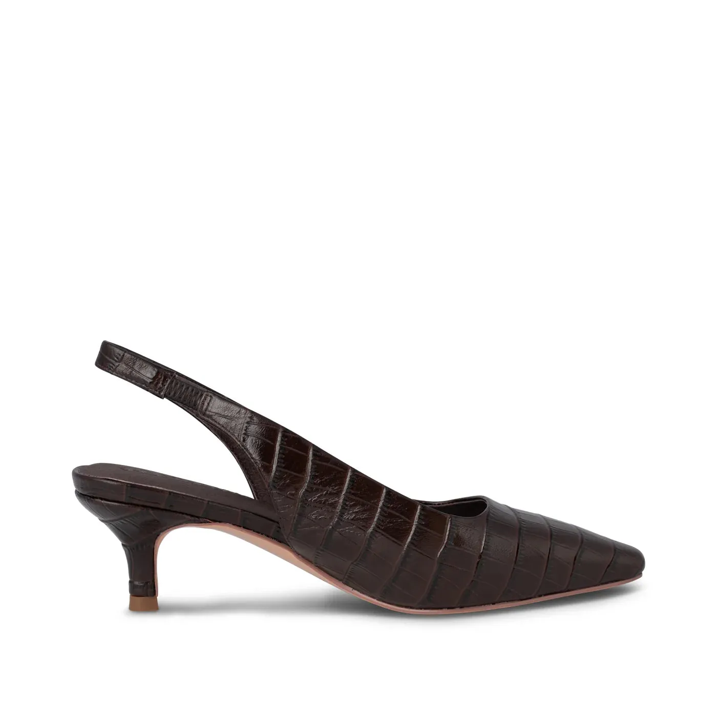 Shoe The Bear - Maxine Slingback Heel in Croco Chocolate