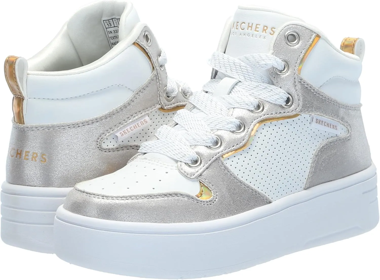 Skechers Girl's Court High-Shine Kicks Sneaker