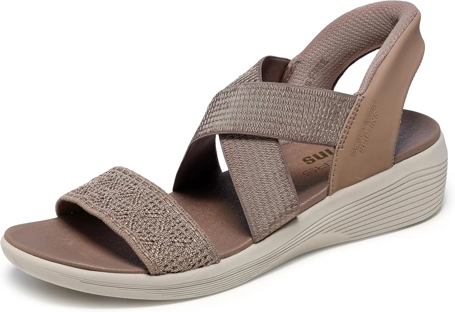 Skechers Women's Arya-Very Demure Hands Free Slip-ins Wedge Sandal