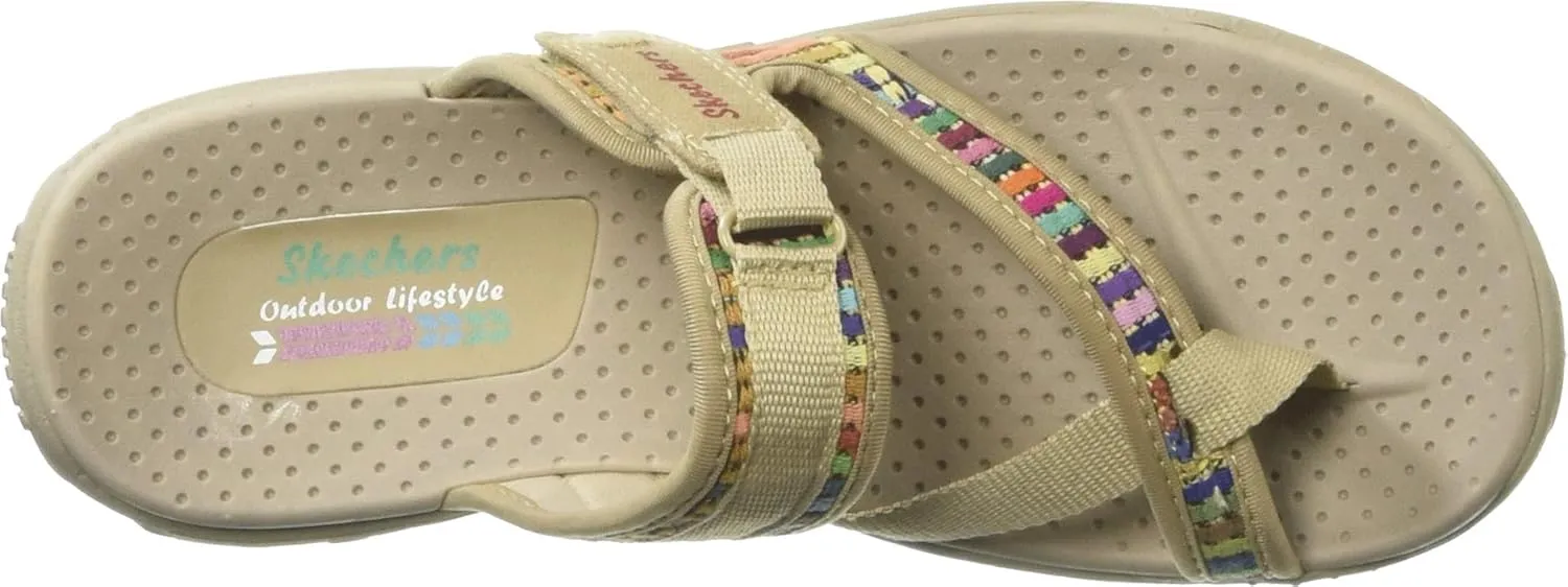 Skechers Women's Reggae Mad Swag Toe Thong Woven Sandal