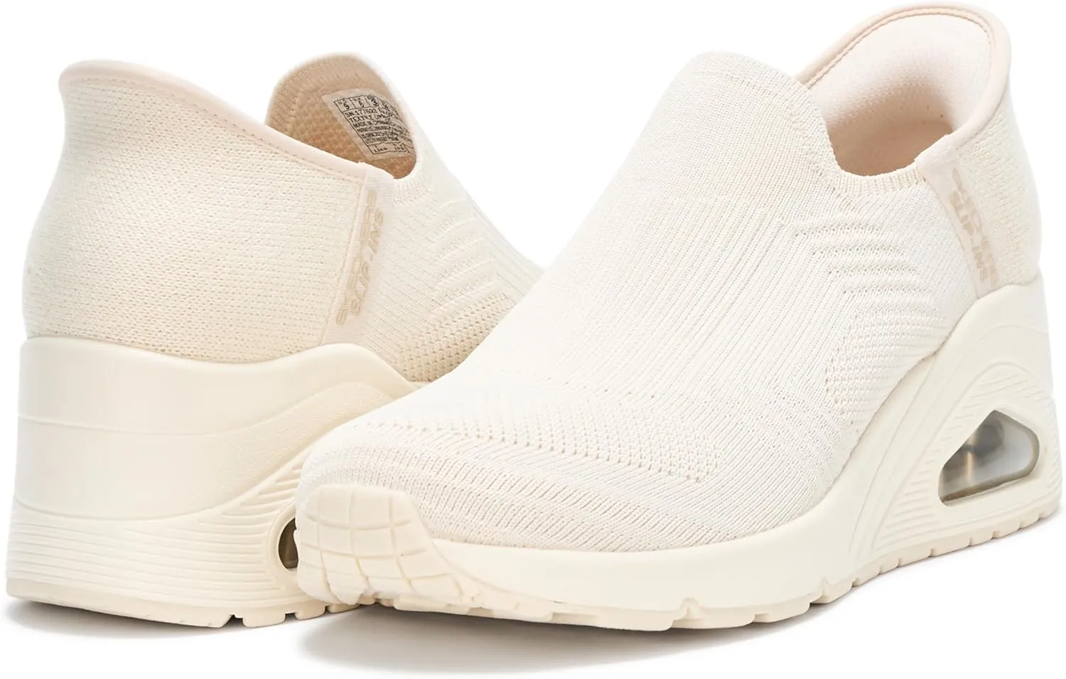 Skechers Women's Uno Wedge-Kickin' Knit Hands Free Slip-ins Sneaker