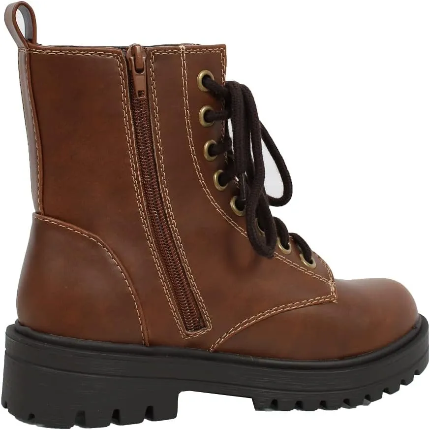 Soda Women's Combat Lace Up Ankle Boot