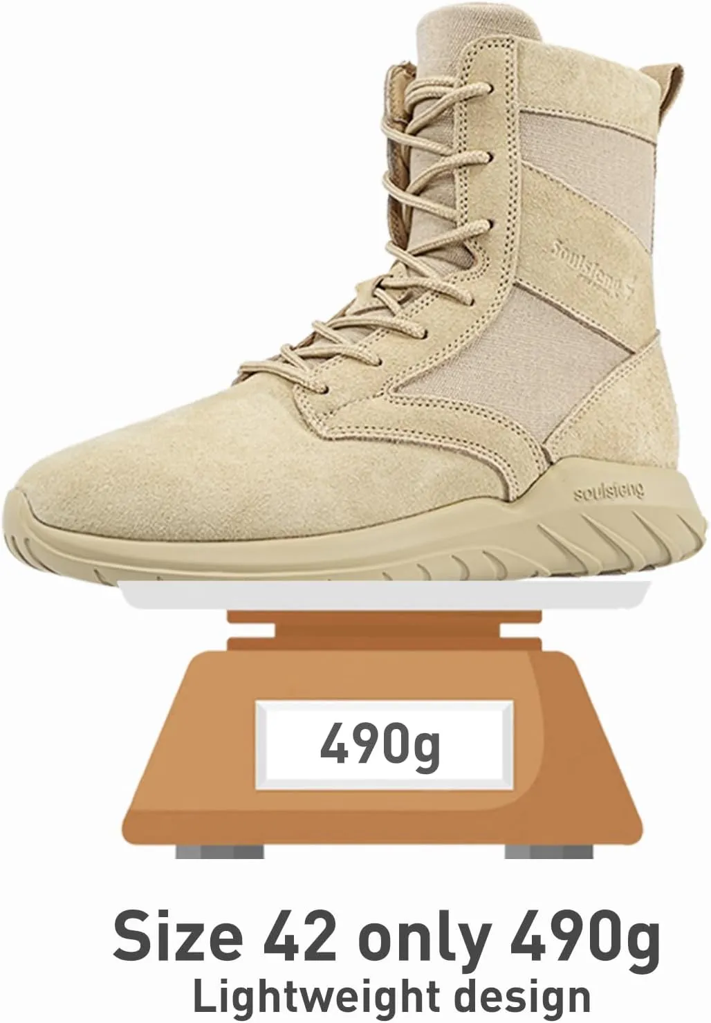 Soulsfeng Tactical Boots for Men and Women Lightweight Sneaker Boots Work Hiking Military Booties