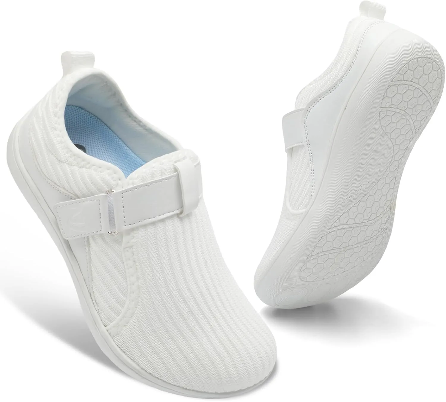 Spesoul Wide Womens Walking Shoes Adjustable Diabetic Shoes Breathable Zero Drop Barefoot Shoe Neuropathy Edema Nursing Shoe Wide Width Sneakers