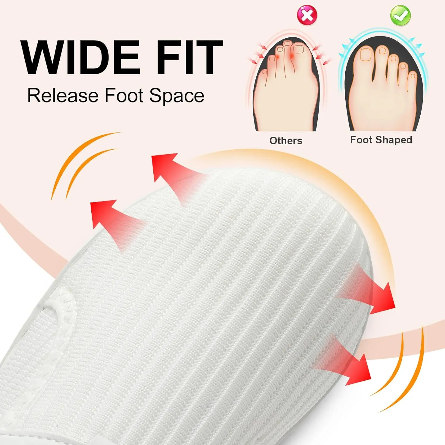 Spesoul Wide Womens Walking Shoes Adjustable Diabetic Shoes Breathable Zero Drop Barefoot Shoe Neuropathy Edema Nursing Shoe Wide Width Sneakers