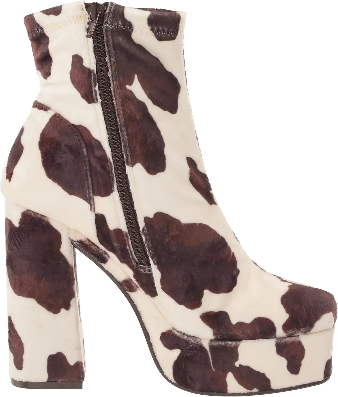 Steve Madden Bianca Black Patent Block Heel Squared Toe High Heel Ankle Boots