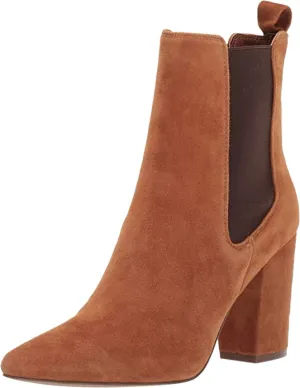 Steve Madden Women's Subtle Ankle Boot, Chestnut Suede, 9.5
