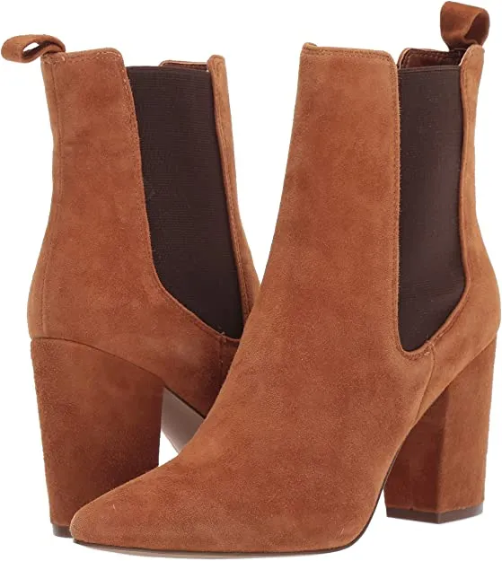 Steve Madden Women's Subtle Ankle Boot, Chestnut Suede, 9.5