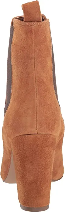 Steve Madden Women's Subtle Ankle Boot, Chestnut Suede, 9.5