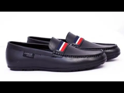 Striped Moccasins for Men  Black