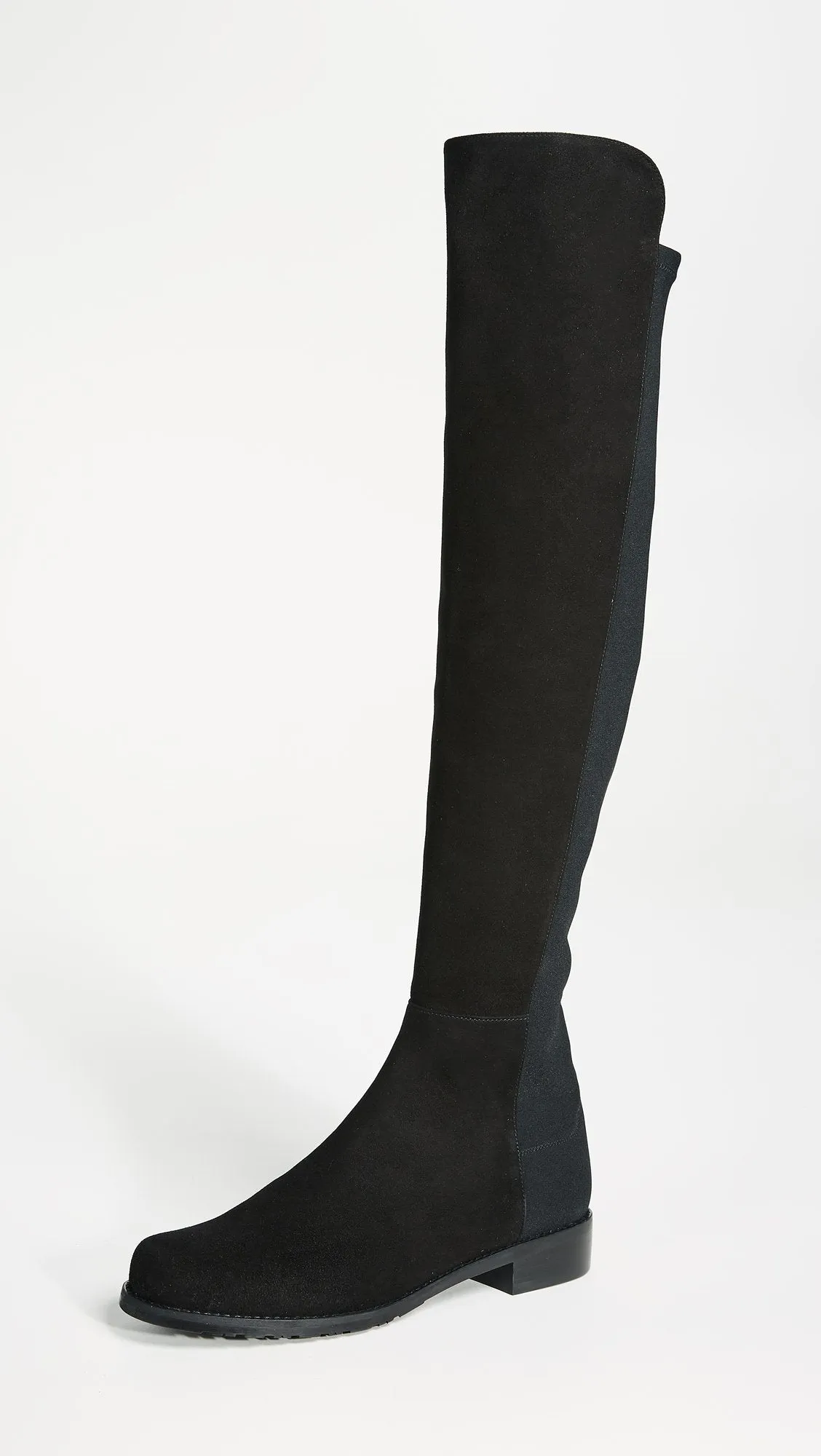 Stuart Weitzman The 5050 Boot Black Nappa/Stretch Gabardine 10.5 N