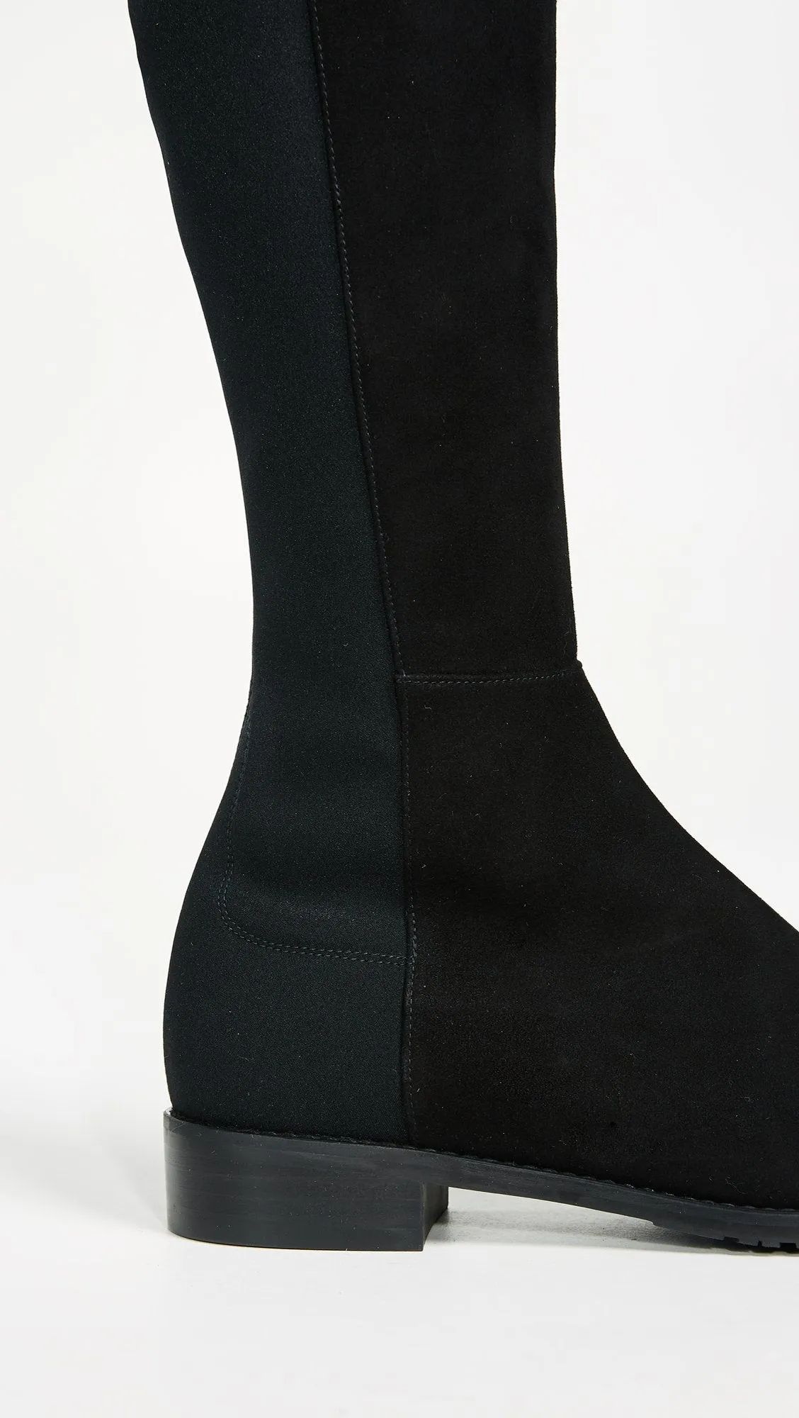 Stuart Weitzman The 5050 Boot Black Nappa/Stretch Gabardine 10.5 N