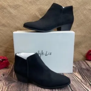 Style & Co Black Wileyy Ankle Booties 9.5