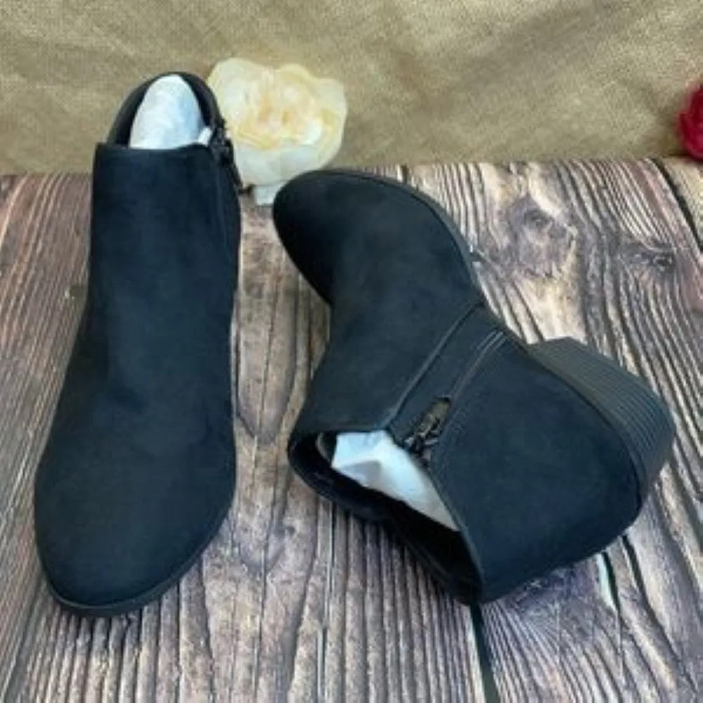 Style & Co Black Wileyy Ankle Booties 9.5
