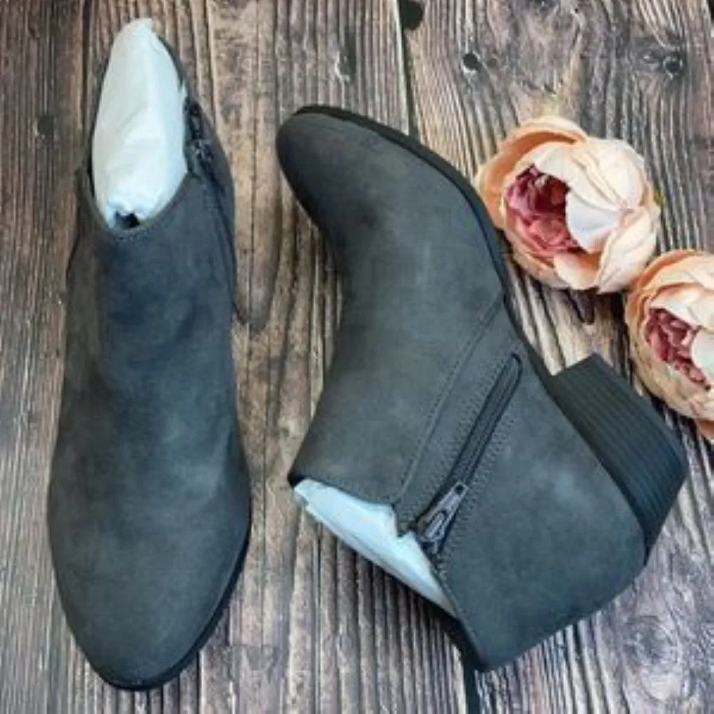 Style & Co Gray Wiley Ankle Booties 7
