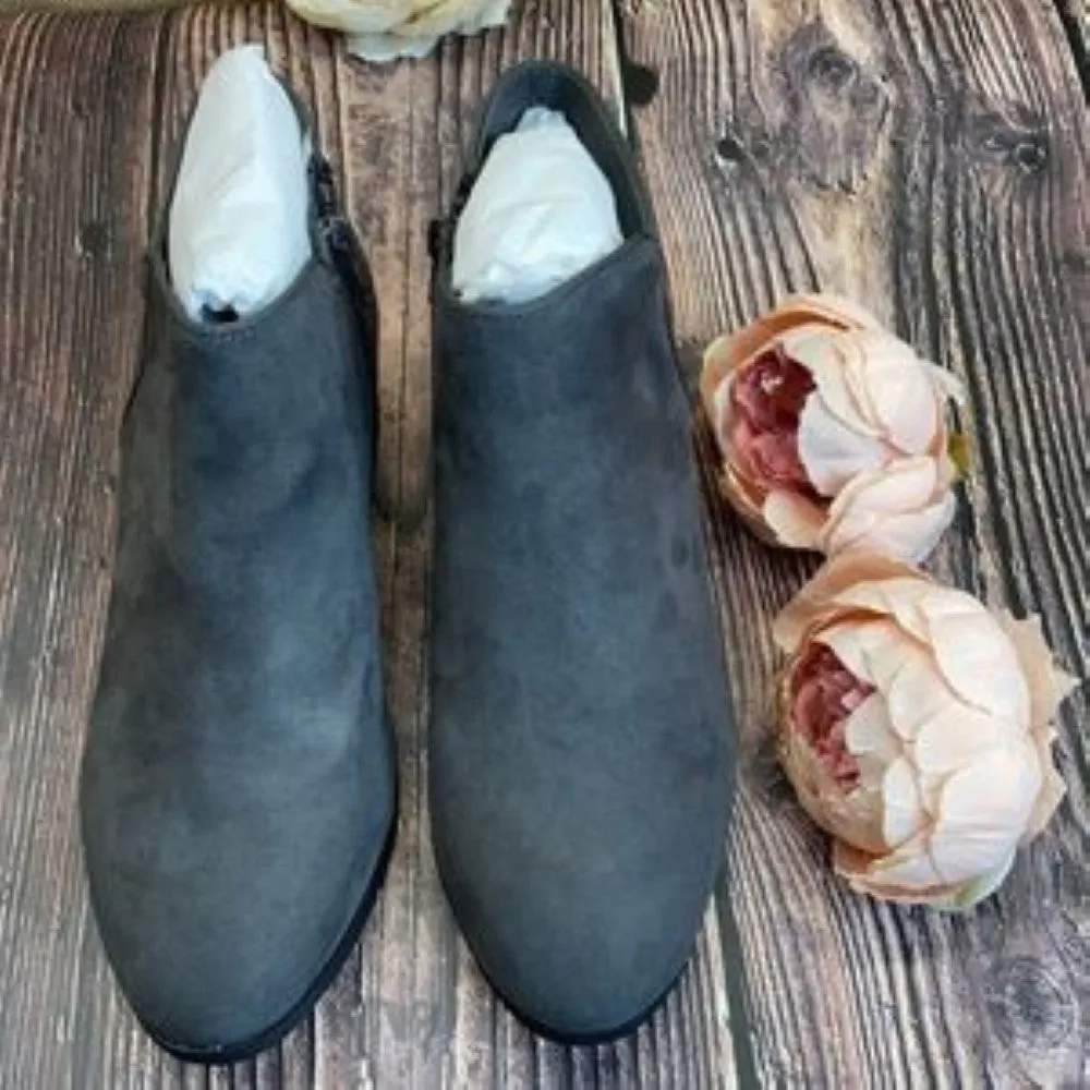 Style & Co Gray Wiley Ankle Booties 7