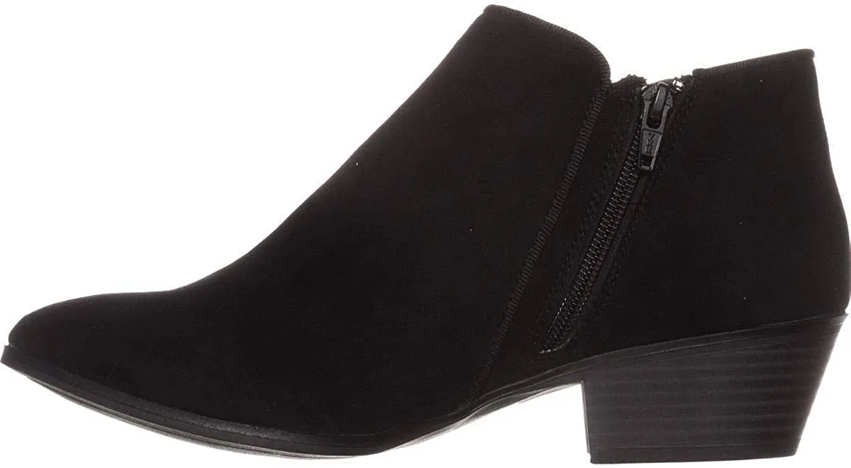 Style & Co. Womens Wileyy Fabric Almond Toe Ankle Fashion, Black, Size 5.5
