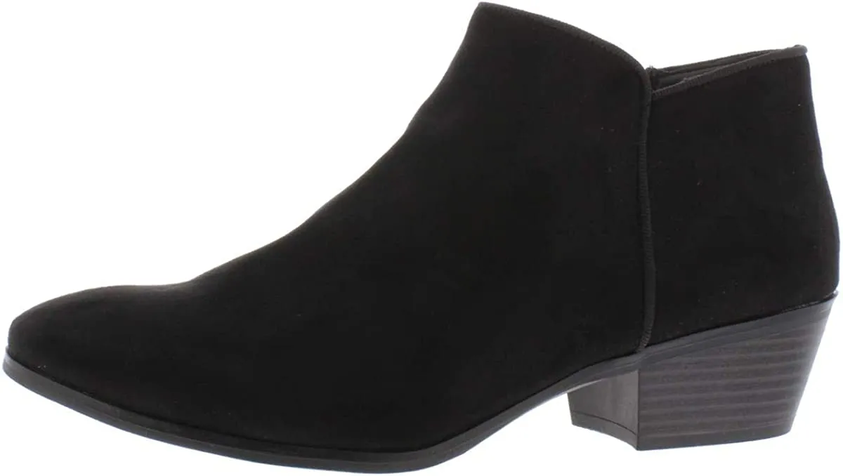 Style & Co. Womens Wileyy Faux Suede Booties Black 6.5 Medium (B,M)