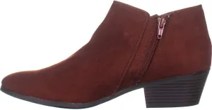 Style Co. Women's Wileyy Round Toe Ankle Fashion Boots, Auburn, 7