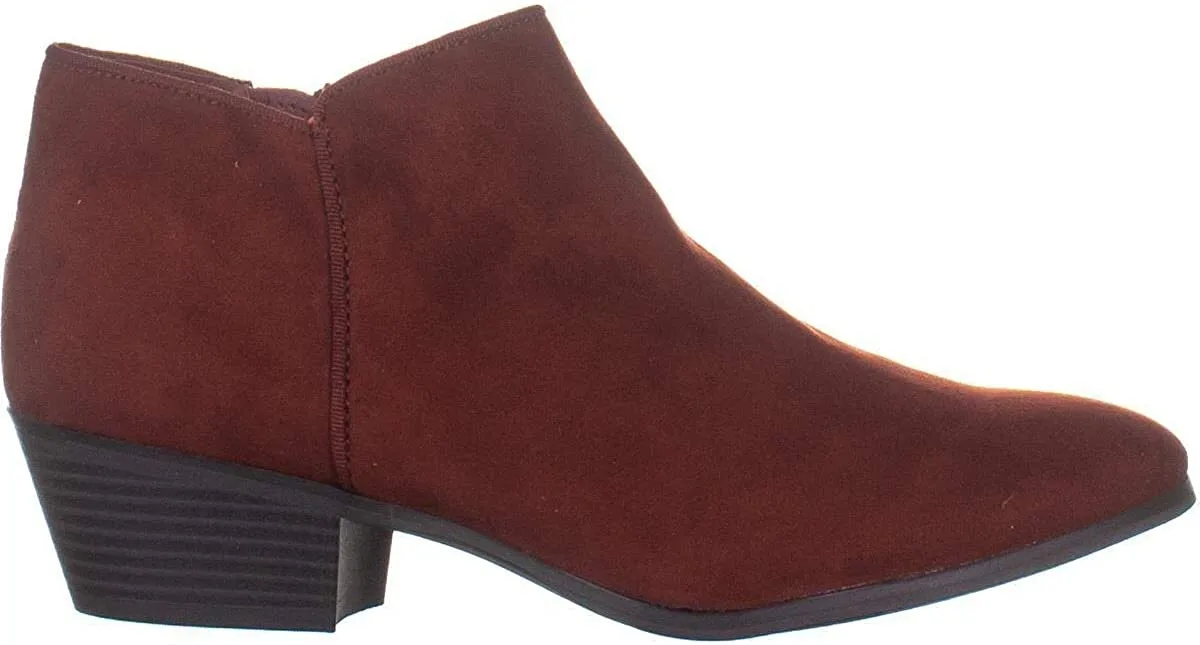 Style Co. Women's Wileyy Round Toe Ankle Fashion Boots, Auburn, 7