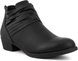 Sugar Women's Rhett Casual Boho Short Ankle Bootie with Criss Cross Straps Boot