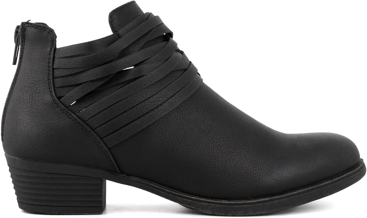 Sugar Women's Rhett Casual Boho Short Ankle Bootie with Criss Cross Straps Boot