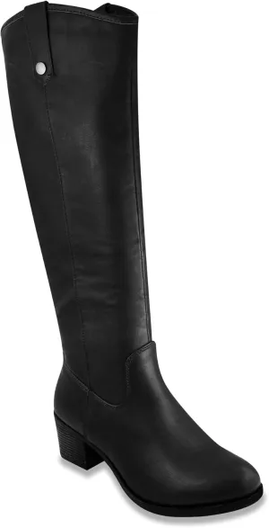 Sugar Women's Riding Boots Heeled Knee High Boot with Tall Shaft