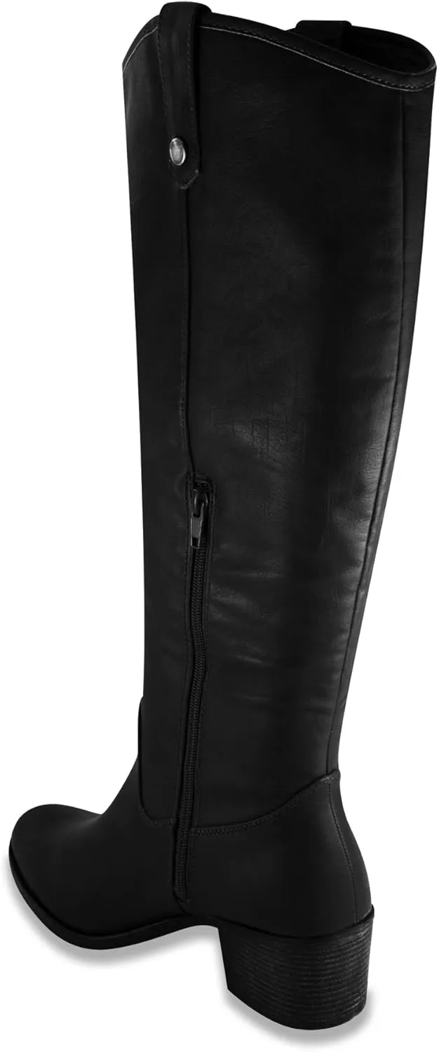 Sugar Women's Riding Boots Heeled Knee High Boot with Tall Shaft