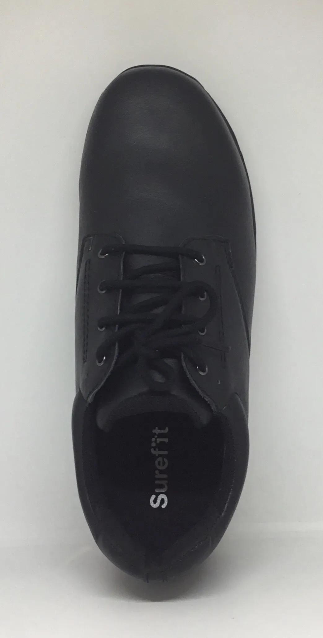 Surefit Dion Black Leather School Shoe