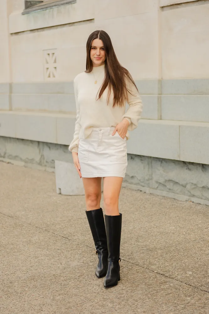 Tess Gold Pin long boot WIDE