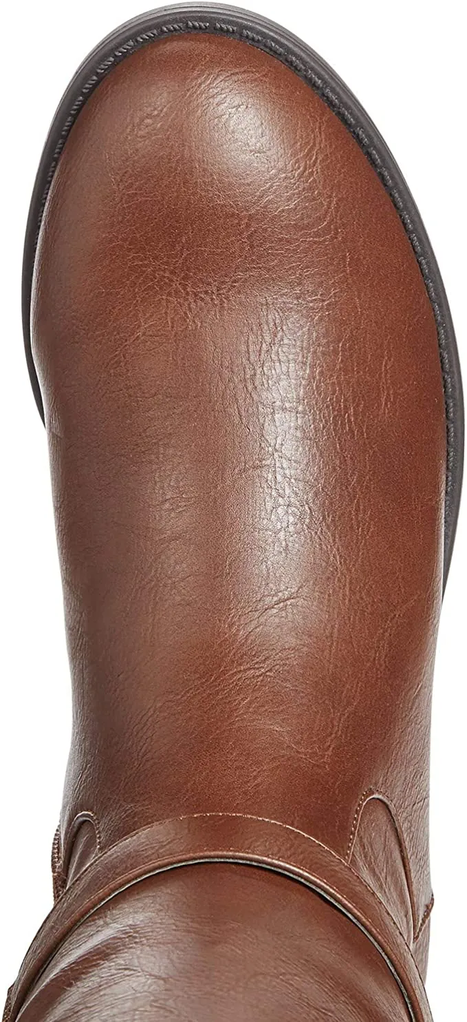 Thalia Sodi Womens Veronika Fabric Closed Toe Knee High, Cognac, Size 6.5