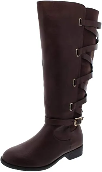 Thalia Sodi Womens Veronika Round Toe Knee High Fashion Boots, Cognac, Size 10.0