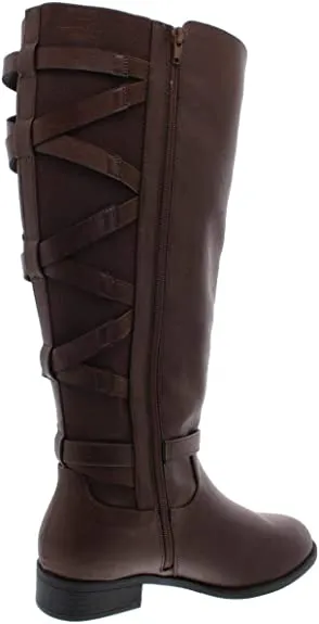 Thalia Sodi Womens Veronika Round Toe Knee High Fashion Boots, Cognac, Size 10.0