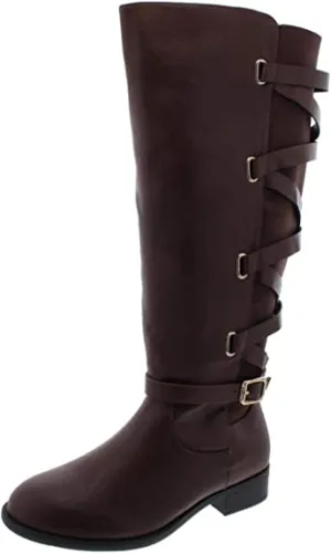 Thalia Sodi Womens Veronika Round Toe Knee High Fashion Boots, Cognac, Size 10.0