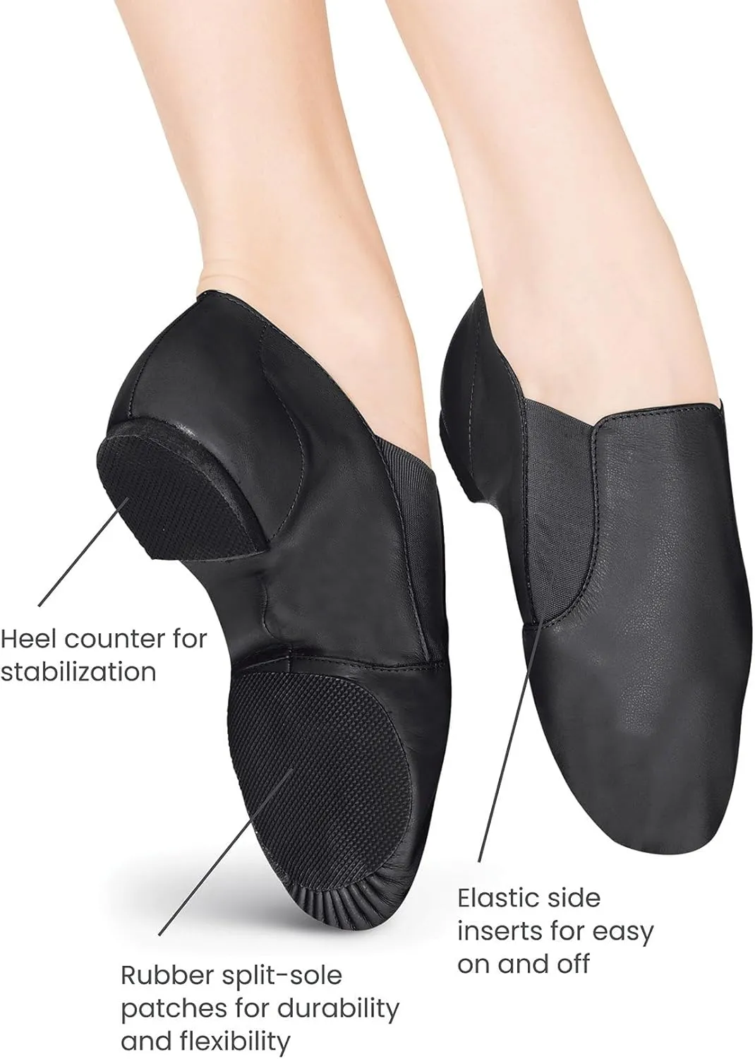 Theatricals Adult Side Inserts Jazz Shoes