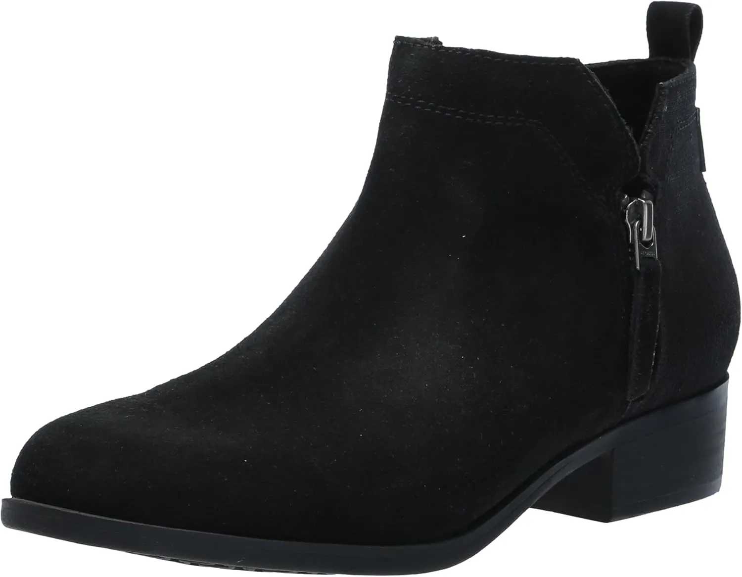 TOMS Women's Dahlia Ankle Boots, Low Heel – Dual Side Zipper Booties for Women