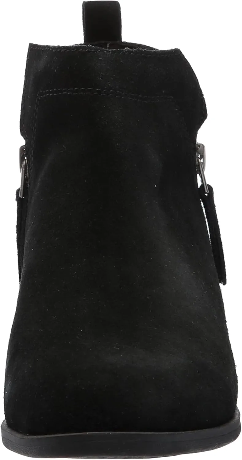 TOMS Women's Dahlia Ankle Boots, Low Heel – Dual Side Zipper Booties for Women