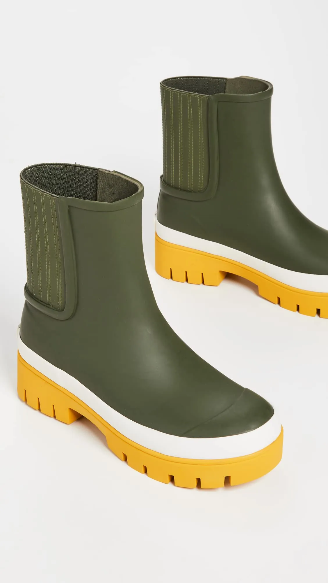 Tory Burch Women's Foul Weather Boots, Leccio/Leccio, Green, 5 Medium US