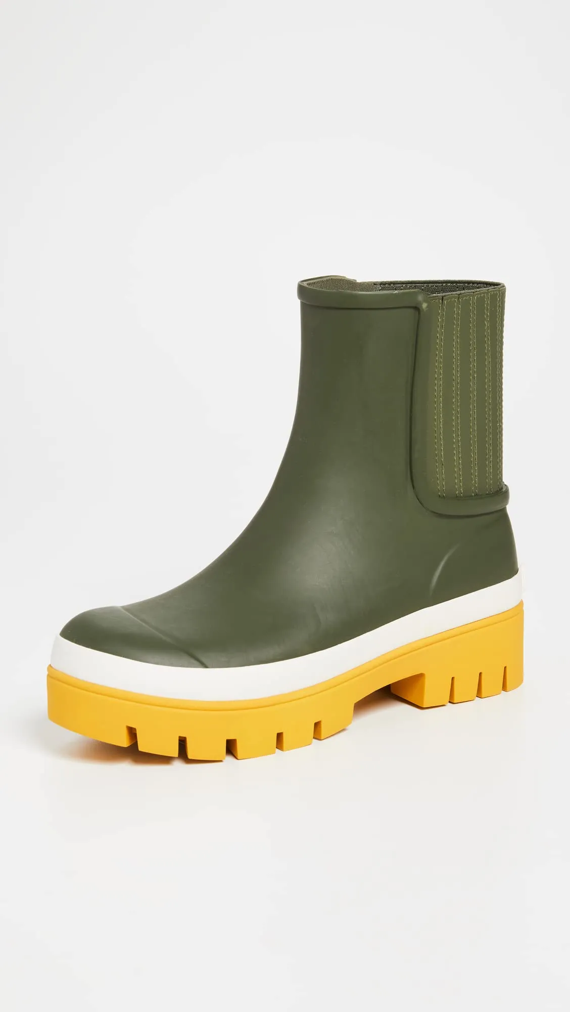 Tory Burch Women's Foul Weather Boots, Leccio/Leccio, Green, 5 Medium US