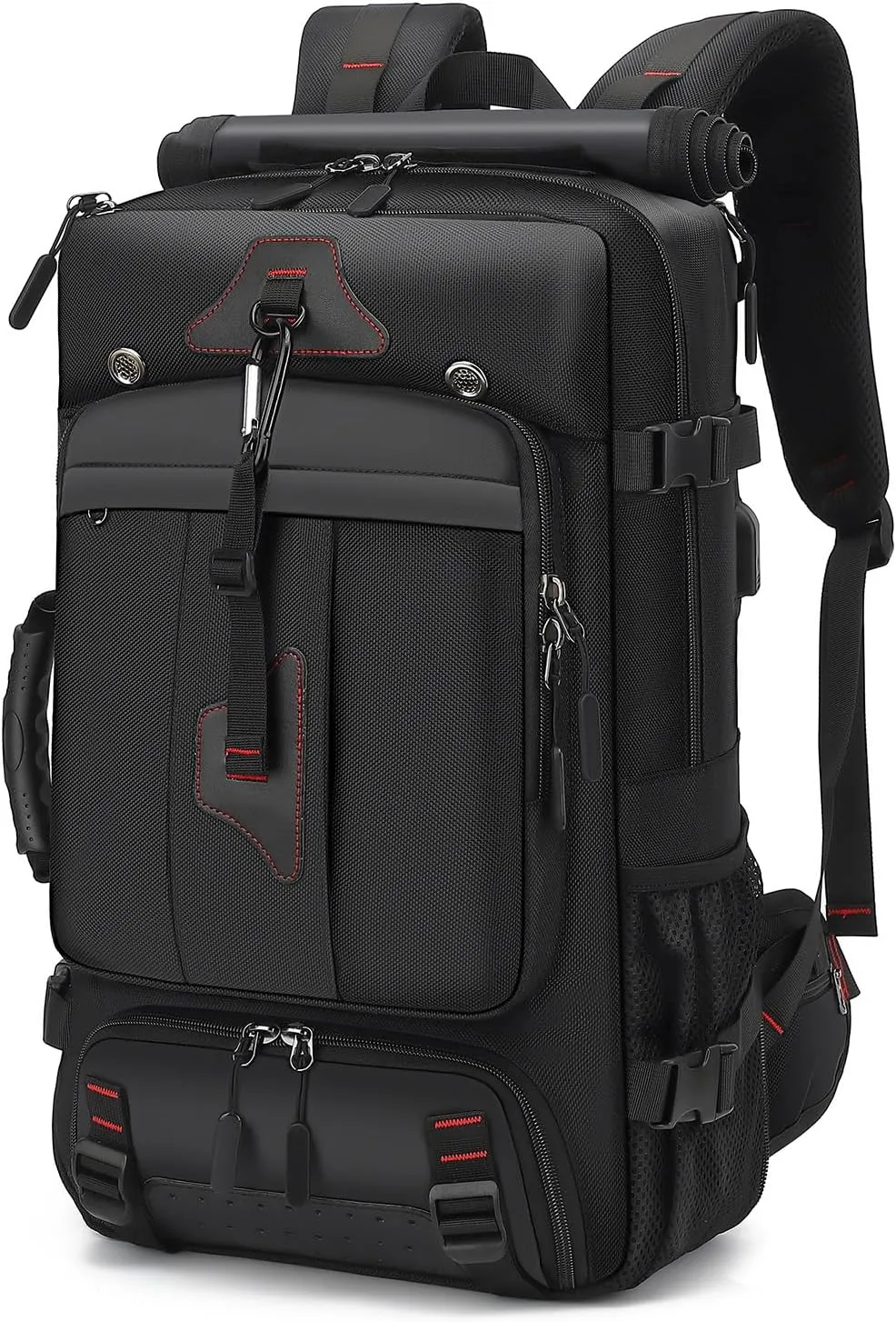 Travel Backpack for Men, 60L Large Carry on Backpack Durable Convertible Duffle Bag Fit for 17 Inch Laptop with Shoe Compartment, Wet Pocket