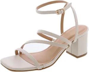 TruFox Women's Stylish Block Heeled Strappy Sandal Ankle Wrap
