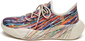 UIN Men's Fashion Sneakers Walking Casual Slip Ons Microfiber Comfortable Lightweight Art Painted Athletic Travel Shoes Mijas