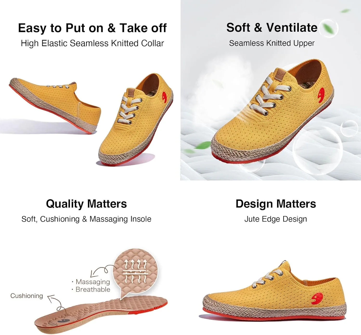 UIN Women's Art Painted Walking Casual Travel Shoes Lightweight Comfort Fashion Sneaker Formentera Series