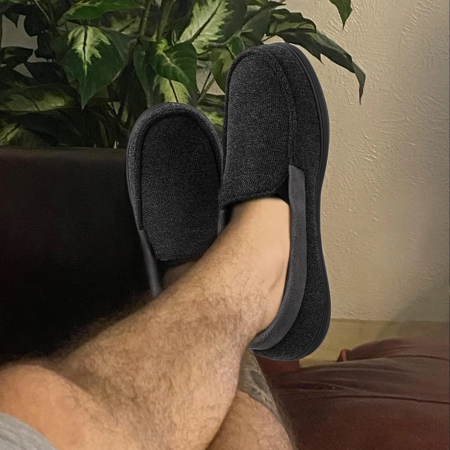 ULTRAIDEAS Men's Carver Slippers Moc Loafer House Shoes Memory Foam
