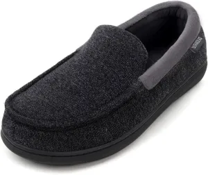 ULTRAIDEAS Men's Carver Slippers Moc Loafer House Shoes Memory Foam