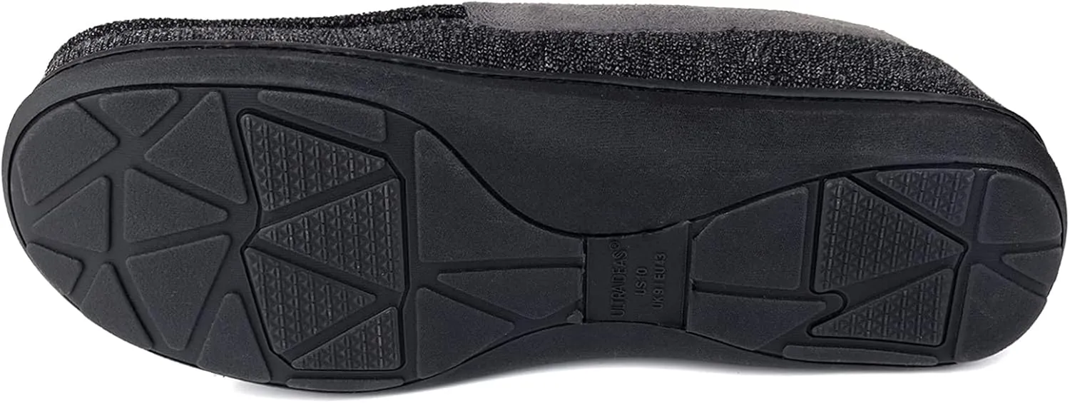 ULTRAIDEAS Men's Carver Slippers Moc Loafer House Shoes Memory Foam