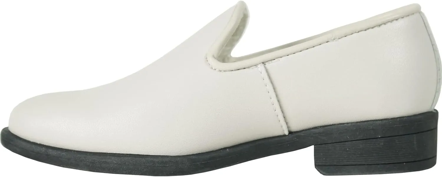 VANGELO Boy Dress Shoe Vallo Oxford Lace Up and Loafer Slip On Formal Tuxedo for Prom Wedding Ortholite Insole Size from Toddler to Big Kid