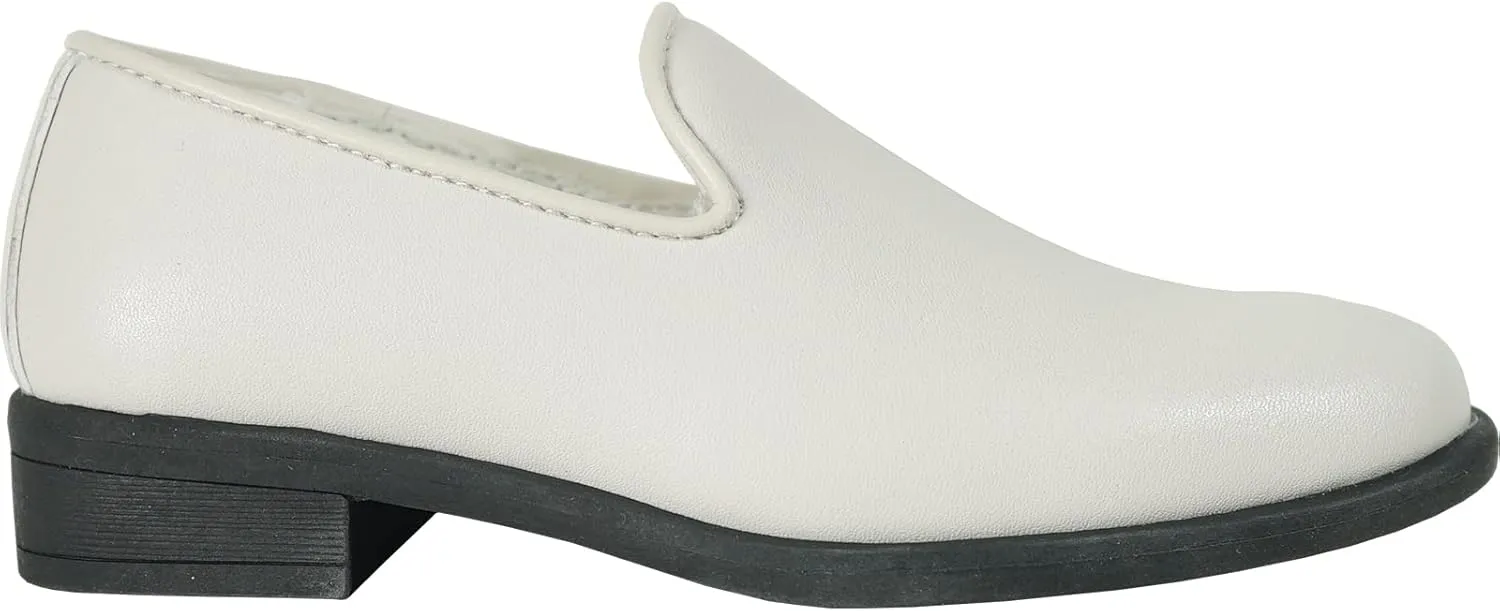 VANGELO Boy Dress Shoe Vallo Oxford Lace Up and Loafer Slip On Formal Tuxedo for Prom Wedding Ortholite Insole Size from Toddler to Big Kid